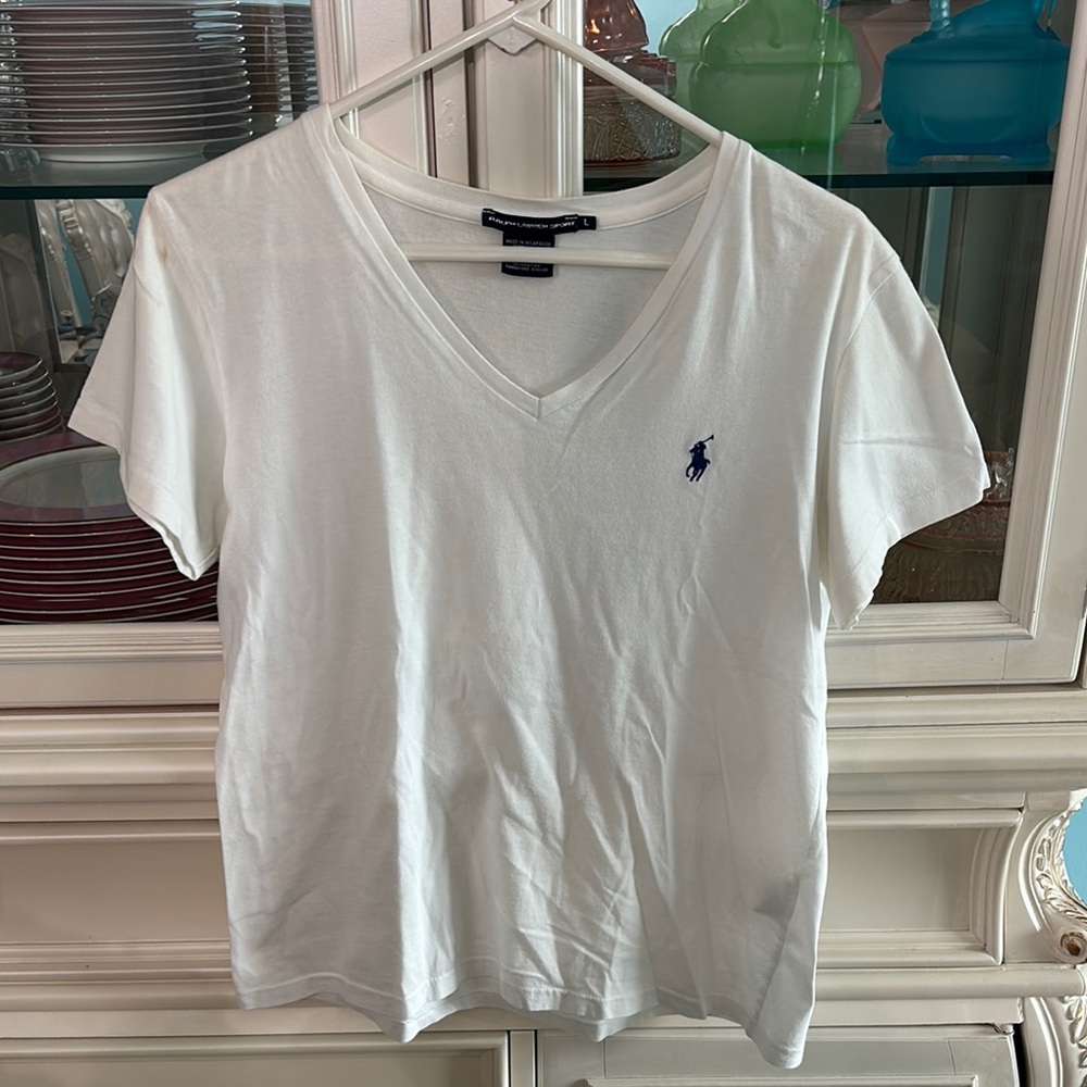 Polo by Ralph Lauren White Fitted Short Sleeve T-Shirt